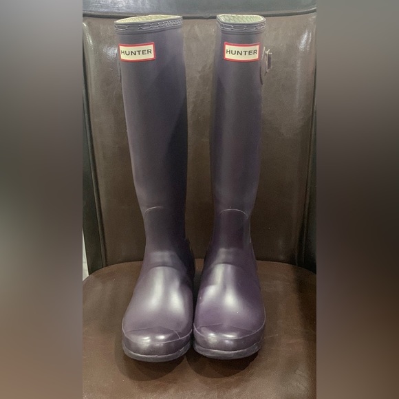 Hunter Original Tall Women’s Matte Purple Wellington Rain Boots Size 6 - Picture 2 of 15